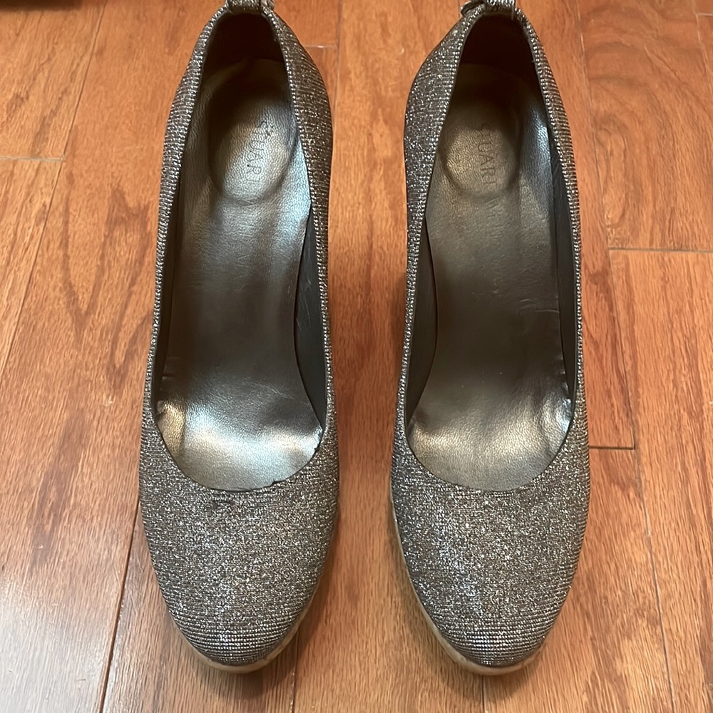 Stuart Weitzman sparkly wedges